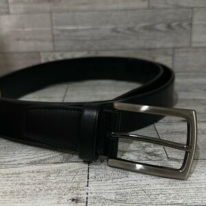 Perry Ellis black faux leather preppy belt size 36